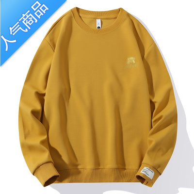 喻娄卫衣男士秋季红色圆领上衣服情侣装刺绣宽松套头长袖T恤运动服女