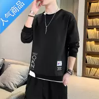 喻娄新款春秋季长袖t恤男士韩版青少年圆领打底套头衫潮流ins卫衣男装T恤