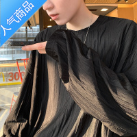 喻娄长袖t恤男秋季oversize小众高街潮牌ins卫衣潮流宽松百搭打底秋衣T恤