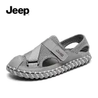 JEEP SPIRIT吉普包头凉鞋男夏季外穿软底运动沙滩凉鞋休闲镂空开车男士洞洞鞋