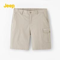 JEEP SPIRIT吉普2021新款短裤男夏季薄款休闲工装五分裤外穿宽松直筒中裤