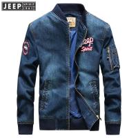 JEEP SPIRIT 吉普 男士牛仔夹克春秋季新款韩版休闲百搭青年夹克男立领外套