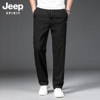 JEEP SPIRIT  吉普2021夏薄款休闲裤男商务直筒宽松弹力修身青年休闲男装裤子