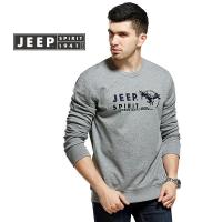 JEEP SPIRIT 吉普春秋季韩版时尚长袖T恤男圆领运动打底衫宽松休闲卫衣男式T恤男