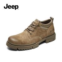 JEEP SPIRIT 吉普低帮马丁靴男夏季真皮工装男鞋秋季英伦男士休闲大头皮鞋