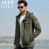 JEEP SPIRIT 美国吉普外套男士春季户外休闲宽松夹克衫中年男装秋款上衣服