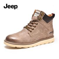 JEEP男鞋春秋款高帮马丁靴男英伦风男士商务复古工装靴子