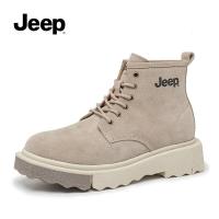 JEEP SPIRIT 吉普马丁靴男潮秋季工装靴子男春秋款英伦风中帮男鞋