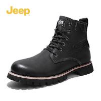 JEEP SPIRIT吉普男鞋秋季ins高帮马丁靴男士真皮英伦复古休闲工装鞋