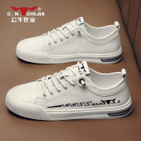 公牛世家男鞋夏季2022新款鞋子男潮鞋百搭刺绣小白鞋男士休闲板鞋