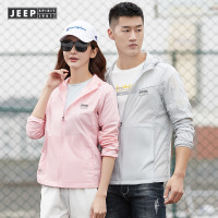 JEEP SPIRIT户外皮肤衣男超薄防晒衣女透气情侣款运动风衣夏6645