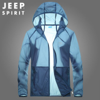 JEEP SPIRIT防晒衣男超薄透气外套宽松男士冰丝轻薄防晒服18071