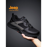 jeep男鞋2022新款网面透气减震跑步运动鞋男春季轻便旅游休闲鞋子