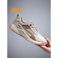 jeep夏季男鞋2022新款真皮透气运动休闲鞋品牌正品鞋子男潮鞋百搭
