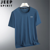 JEEP SPIRIT冰丝短袖T恤男夏圆领薄款宽松运动速干半袖大码TS7094