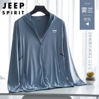 JEEP SPIRIT男防晒薄透气户外钓鱼服防紫外线冰丝薄款皮肤衣21511