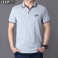 JEEP SPIRIT夏季中青年男士短袖T恤翻领宽松上衣大码半袖体恤1008