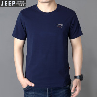 JEEP SPIRIT夏季短袖T恤男士圆领宽松半袖衫男短袖T恤TS1001短T