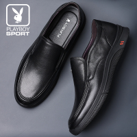 花花公子皮鞋男真皮夏季薄款透气男鞋商务休闲鞋软底软面爸爸鞋子