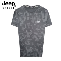 JEEP/吉普男士短袖夏季T恤2022新款薄款宽松休闲男装速干冰丝T恤上衣t