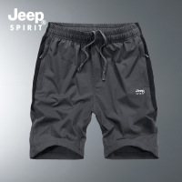JEEP/吉普2022年夏季青年男士拉链直筒型日常休闲短裤