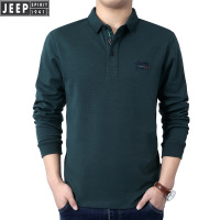 JEEP SPIRIT秋冬季新款长袖T恤 男士翻领POLO衫宽松大码上衣6065