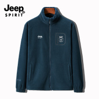 2022秋冬男装抓绒衣外套男加绒加厚休闲立领宽松时尚卫衣开衫