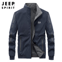 立领夹克男士2022秋冬新款中年双面穿成熟外套休闲大码防风上衣潮