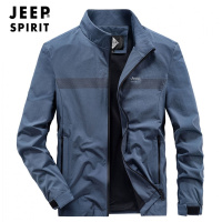 2022秋冬男士时尚夹克立领宽松大码男装商务休闲夹克外套舒适