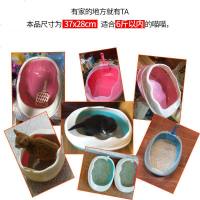 猫砂盆半封闭(送零食组合)猫屎盆猫厕所大小号猫沙盆铲子猫咪用品 款蓝色(送铲子)