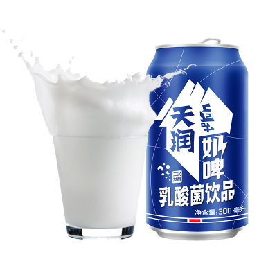 [开业特惠]新疆特产 乌苏terun天润新疆蓝罐佳丽奶啤300ml*12瓶罐装非啤酒