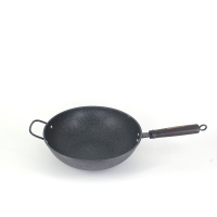 格丽诺麦饭石铁铲王32cm炒锅带耳炒锅(单锅无盖无盒)