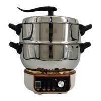 格丽诺(GOVEVO)A8 30CM 定时多功能锅不锈钢电热锅电炒锅防干烧国标线阻燃加厚锅体 可立大玻璃锅盖