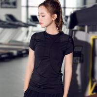 运动健身短袖女夏速干透气T恤网眼上衣专业显瘦瑜伽背心半袖
