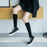 初秋高帮小腿袜女半截春秋季韩国ins潮黑色网红日系jk中长筒袜子