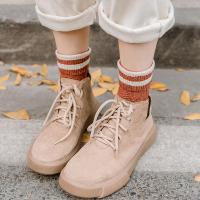 长袜子女秋冬中筒袜韩国日系百搭ins潮马丁靴加厚保暖羊毛堆堆袜