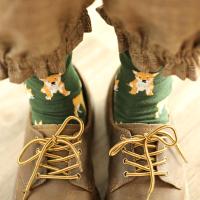 春秋袜子女萌萌可爱卡通堆堆袜纯棉短袜日系原宿风潮流个性中筒袜