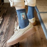 雪地袜子女冬季加厚保暖韩国日系可爱卷边加绒学生长中筒袜ins潮