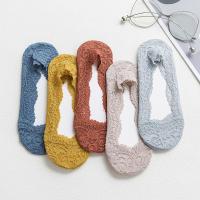 夏天隐形袜女浅口硅胶防滑蕾丝单鞋船袜纯棉薄款韩国可爱短袜子女