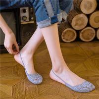 无侧边吊带船袜女无后跟半截袜子女前脚掌夏季薄款全隐形高跟鞋袜