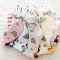 毛绒袜子女冬季珊瑚绒毛巾加厚保暖秋冬地板袜居家日系可爱睡眠袜