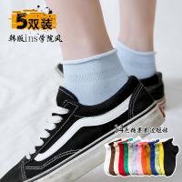 纯色袜子女ins潮夏季月子袜百搭韩国中筒袜薄款短袜夏天潮女学生