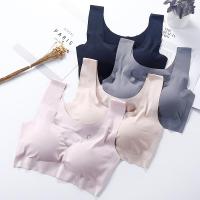 无痕式内衣女聚拢无钢圈防震跑步背心式大码胸罩运动美背文胸薄款