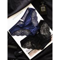 3送1性感无痕内裤女透明冰丝诱惑蕾丝女士三角裤头纯棉档低腰大码