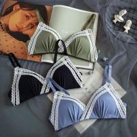 买1送1法式三角杯内衣女无钢圈小胸聚拢文胸套装少女薄款法式胸罩