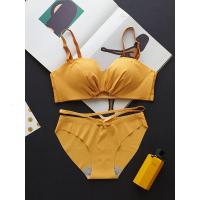 性感无痕无钢圈学生内衣女小胸聚拢薄款文胸内裤一套装少女日系