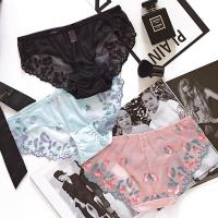 三送一内裤女士性感蕾丝透明网纱低腰纯棉裆少女秋季薄款三角裤头