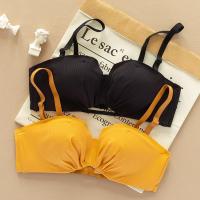 性感无痕内衣 裤女士厚款小胸聚拢文胸套装 无钢圈抹胸式学生胸罩