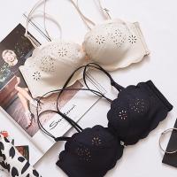 性感美背内衣套装女无痕无钢圈小胸聚拢显大少女学生半杯透气文胸