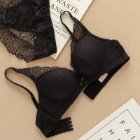 无痕内衣女无钢圈小胸聚拢少女生文胸套装性感蕾丝美背调整型胸罩